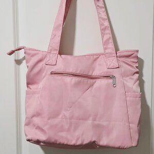 Pink Nylon Puffy Tote